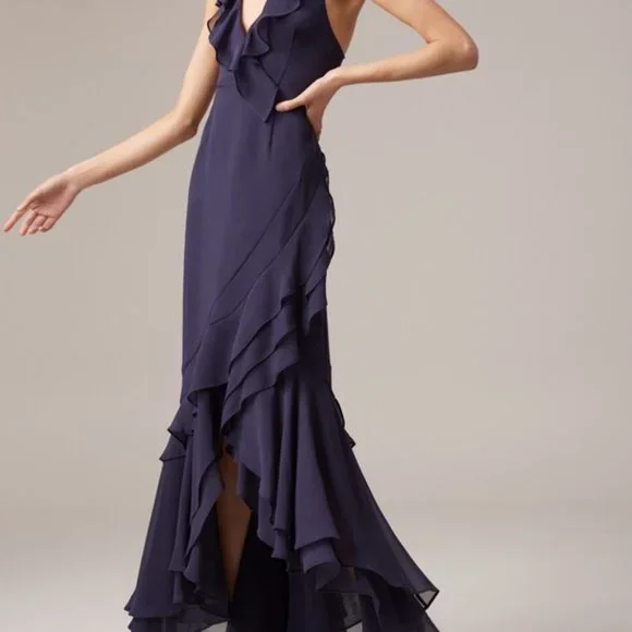 C/MEO COLLECTIVE Navy Be About You Gown Size S - Picture 2 of 14